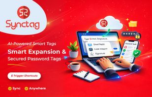 AI powered smart tags, auto text expander and password tags 