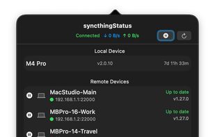 syncthingStatus screenshot 1