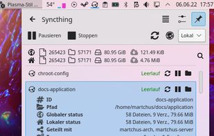 Syncthing Tray screenshot 1