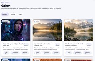  Gallery view for browsing and managing generated results