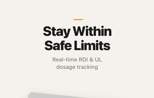 Dosage safety warnings — RDI/UL alerts when doses exceed safe limits