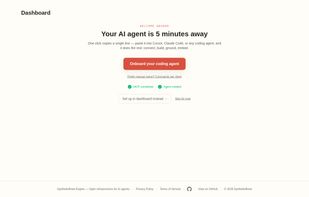 Onboarding: provision a grounded agent from your coding agent in minutes