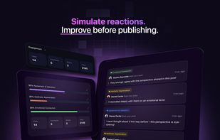 Simulate reactions.
Improve before publishing.