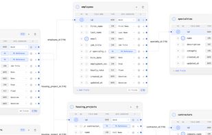 Visual schema editor.