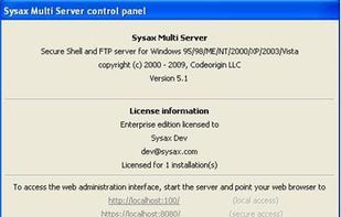 Sysax Multi Server Control Panel