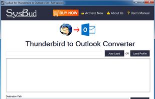 SysBud Thunderbird to Outlook Converter screenshot 1