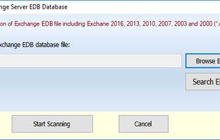 Select EDB file screen of edb to pst converter by SysInspire