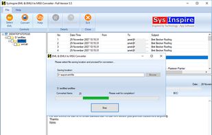 (3) Export your eml to msg conversion start. now done your process.