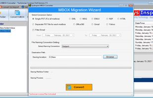 Convert MBOX to different file formats