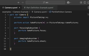 SysMLv2 Editor screenshot 1