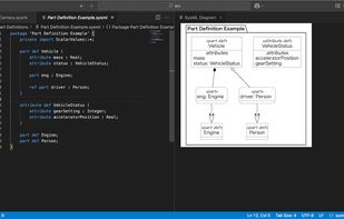 SysMLv2 Editor screenshot 1