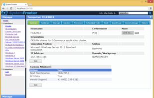 Computer management console.