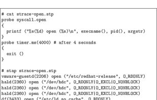 SystemTap screenshot 1