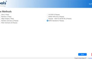 Select Data Wipe Methods and hit Wipe button.