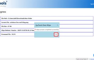 Wipe Process Completed Successfully.