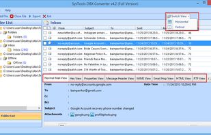 SysTools DBX Converter screenshot 1