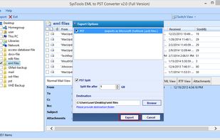 SysTools EML to PST Converter screenshot 2