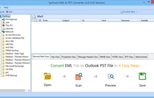 SysTools EML to PST Converter screenshot 1