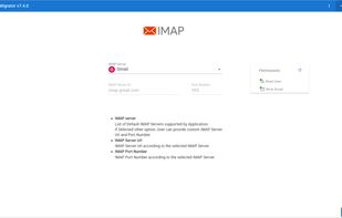 Auto-Configuration & Validation: The tool automatically fills in Server URLs and Port numbers (e.g., for Gmail) and includes a Validate feature to check permissions before migration begins.