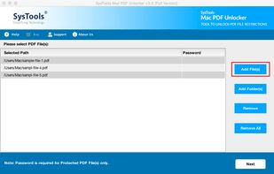 Add PDF Files or Folders.