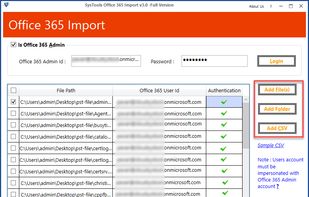 SysTools Office 365 Import screenshot 1