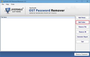 SysTools OST Password Remover screenshot 1
