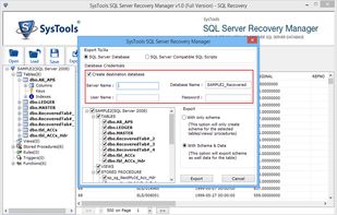 SysTools SQL Server Recovery Manager screenshot 2
