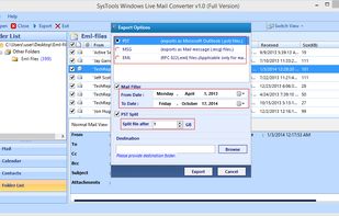 SysTools Windows Live Mail Converter screenshot 2