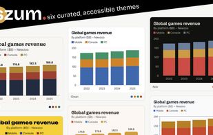 Six curated, accessible themes.