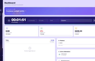 Native time tracker with one-click timer. Log hours by 
client and project, mark entries as billable or 
non-billable, and switch between timer and matrix view.