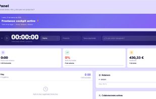 Your freelance cockpit at a glance — track active projects, 
monitor client health scores, and see your monthly revenue 
in one clean overview.