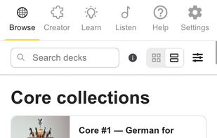 Search for language courses (mobile)