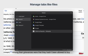Manage tabs like files