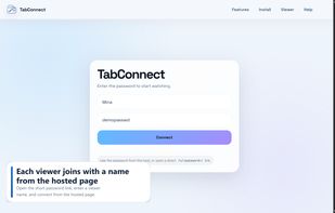 Viewers join from any modern browser with a short code or direct link—no installation or account required.