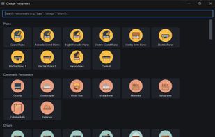 Instruments catalogue (130+)