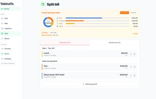 Multi-currency travel expense tracking