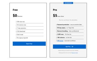 Pricing Page