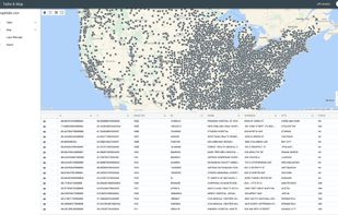 Table & Map screenshot 1