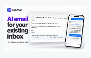 TabMail for Thunderbird and iPhone — AI email for your existing inbox.