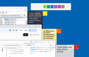 Every sticky note stays with its window