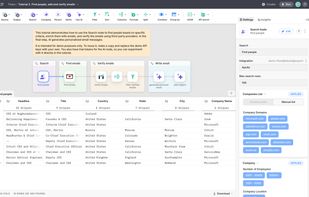 Make a custom workflow. Find people, add and verify emails.