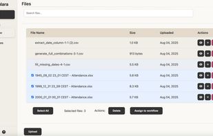 Upload and manage your files.