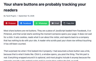 buttons on a real post