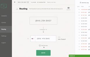 Add as many (cell/local/international) numbers to route to when someone dials in your number / extension