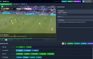 TactiCode allows you to create all the playlists you need with clips from any analysis.