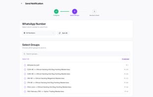 send to multiple community and groups