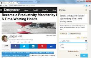 Quickly save and organize bookmarks side-by-side while browsing.
