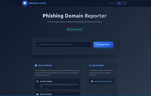 You can easily check phishing domains from the homepage.
