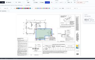 Measuring directly on a plan sheet: set the scale, trace areas, lengths and counts, and watch the running quantity update. Plans are processed in the browser and never uploaded.