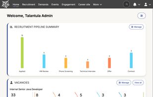 Talantula dashboard overview